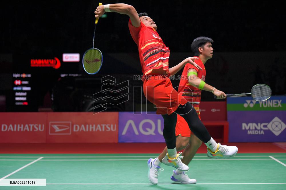 (SP)INDONESIA-JAKARTA-BADMINTON-INDONESIA MASTERS-MEN'S DOUBLES-SEMIFINALS