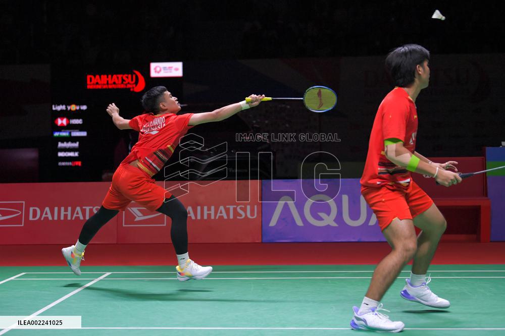 (SP)INDONESIA-JAKARTA-BADMINTON-INDONESIA MASTERS-MEN'S DOUBLES-SEMIFINALS