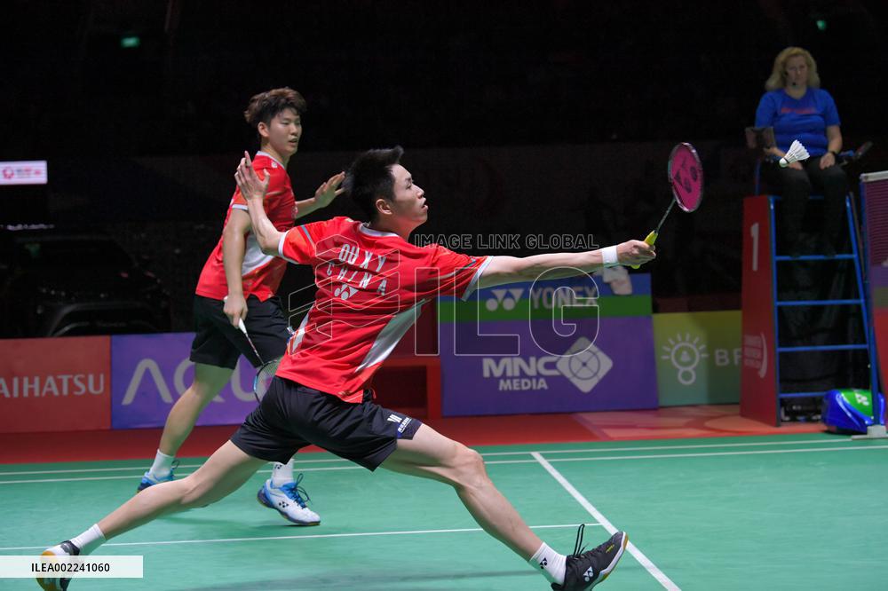 (SP)INDONESIA-JAKARTA-BADMINTON-INDONESIA MASTERS-MEN'S DOUBLES-SEMIFINALS