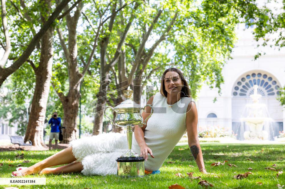 (SP)AUSTRALIA-MELBOURNE-TENNIS-AUSTRALIAN OPEN-TROPHY