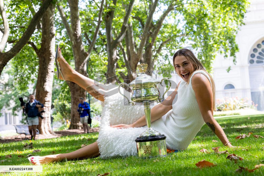 (SP)AUSTRALIA-MELBOURNE-TENNIS-AUSTRALIAN OPEN-TROPHY