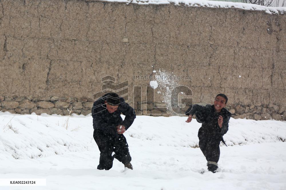 AFGHANISTAN-KABUL-WINTER-FIRST SNOW