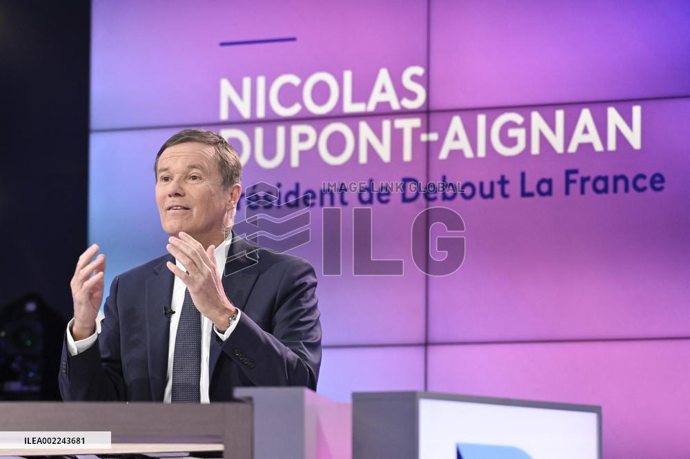 Nicolas Dupont-Aignan On Dimanche En Politique - Paris