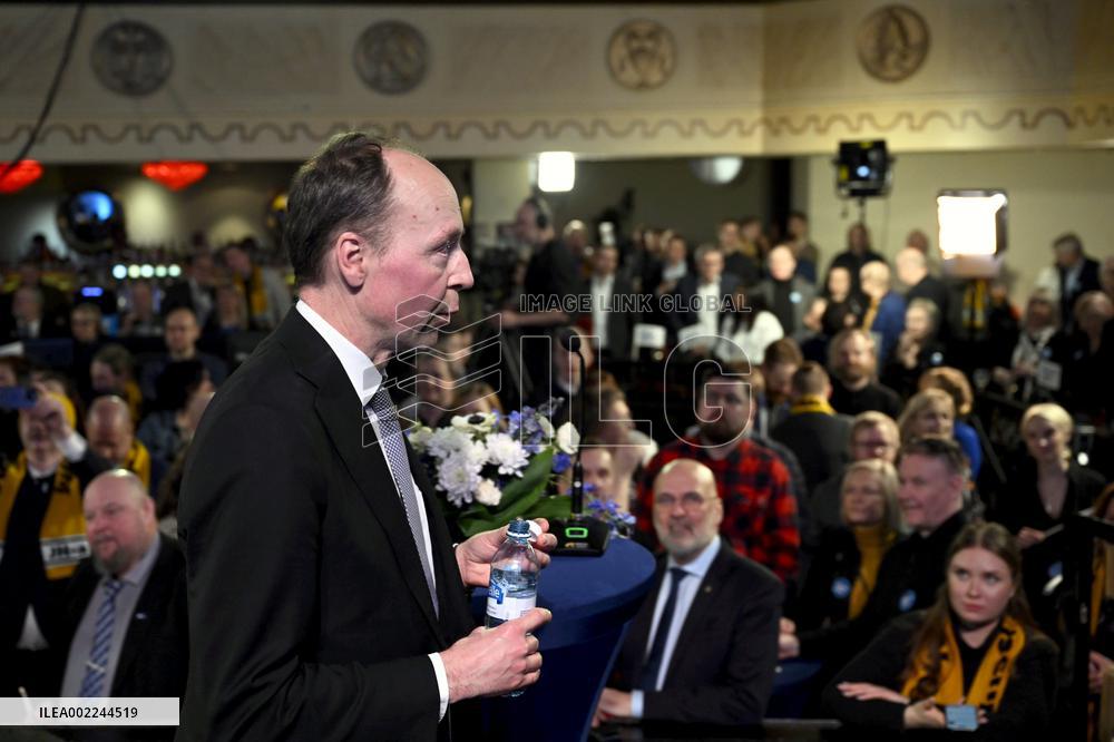 The Finns Party presidential candidate Jussi Halla-aho's election reception
