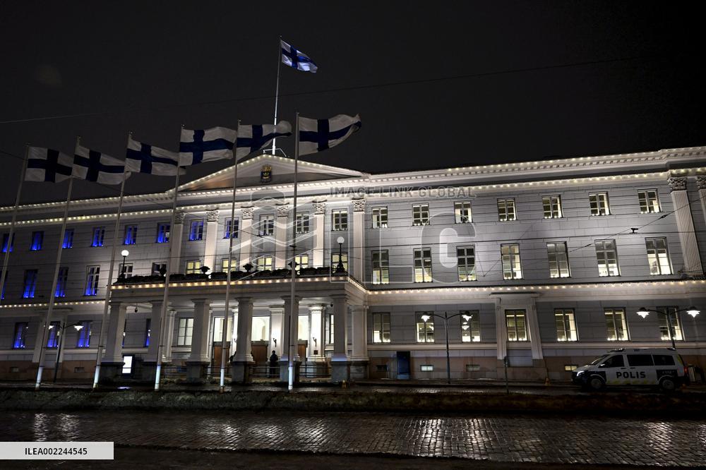 Demonstratrion during Finland's Presidential elections