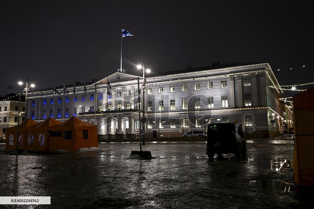 Demonstratrion during Finland's Presidential elections