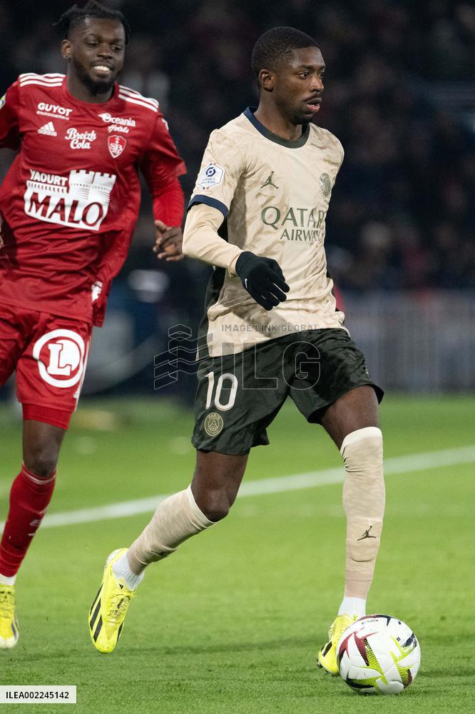 Ligue 1 match between, Paris Saint Germain " "PSG" Stade Brestois 29