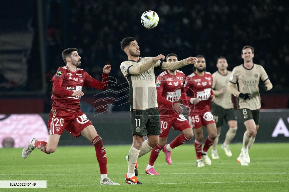 Ligue 1 match between, Paris Saint Germain " "PSG" Stade Brestois 29