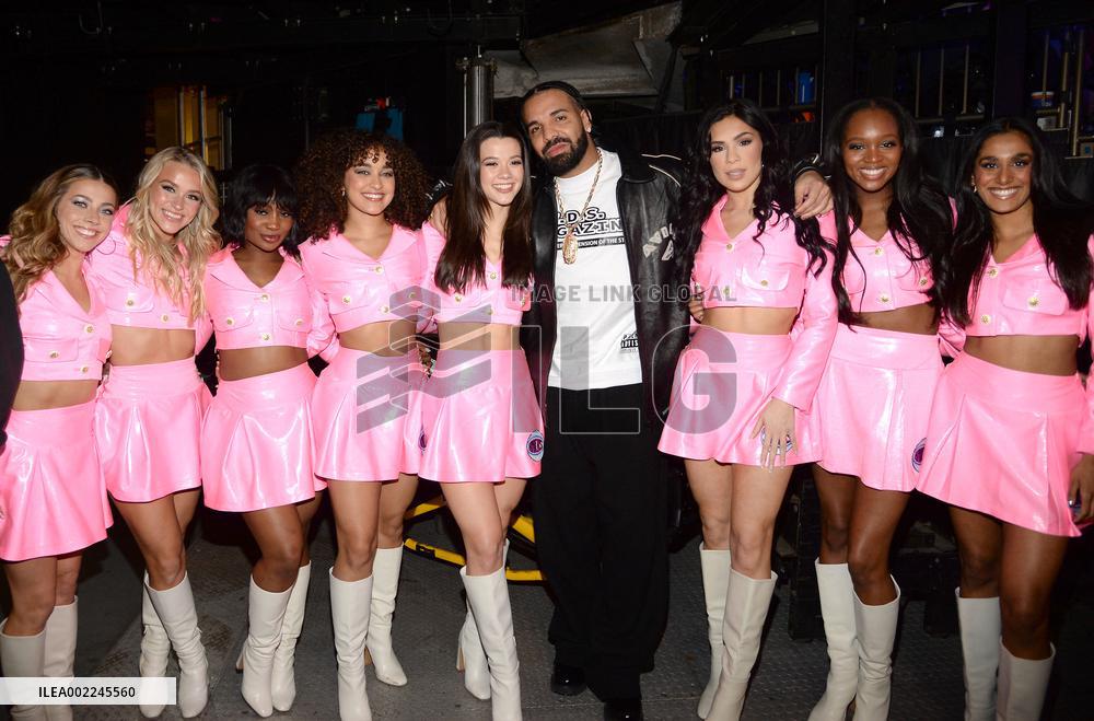Drake At Miami Heat v New York Knicks Game - NYC