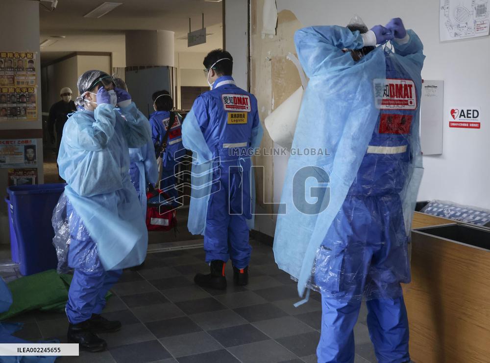 Aftermath of strong quake in central Japan