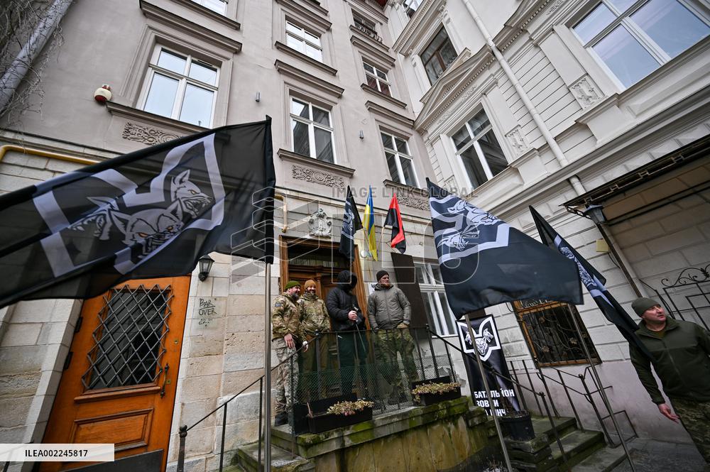 Recruiting center of Da Vinci Wolves battalion opens in Lviv