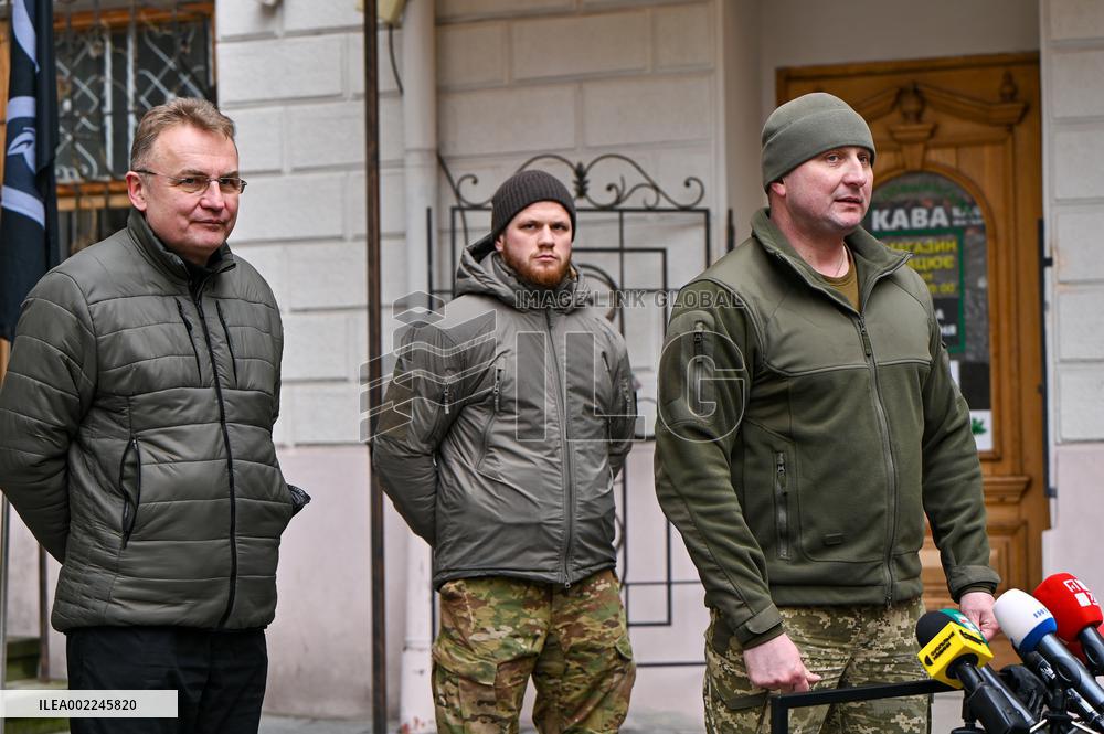 Recruiting center of Da Vinci Wolves battalion opens in Lviv