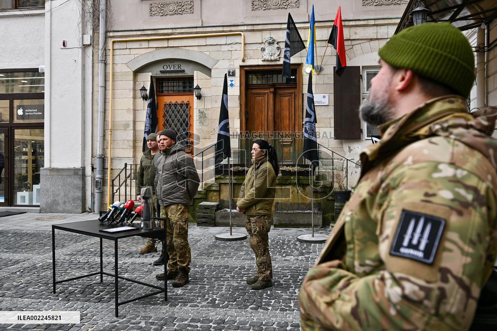 Recruiting center of Da Vinci Wolves battalion opens in Lviv