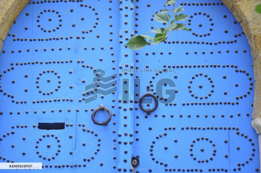 TUNISIA-TUNIS-WOODEN DOORS