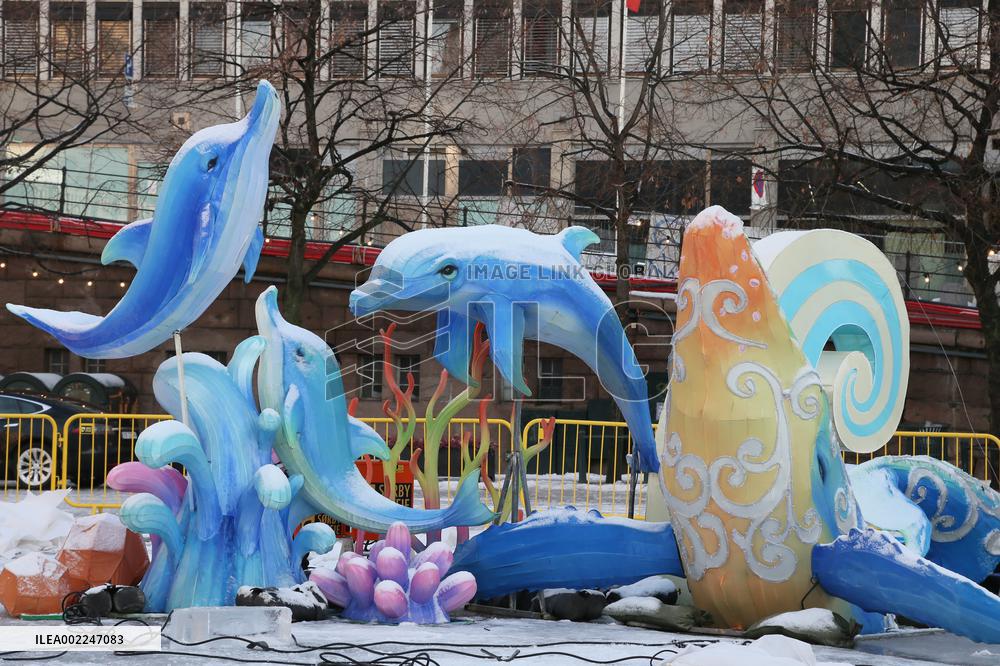 NORWAY-OSLO-CHINA-ICE SCULPTURES & LANTERNS-EXHIBITION