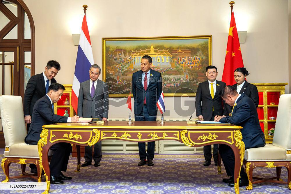 THAILAND-BANGKOK-SRETTHA-WANG YI-MEETING