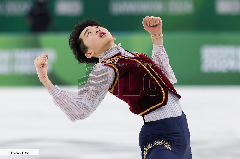 (SP)SOUTH KOREA-GANGNEUNG-WINTER YOUTH OLYMPIC GAMES-FIGURE SKATING-MEN'S SINGLE-FREE SKATING