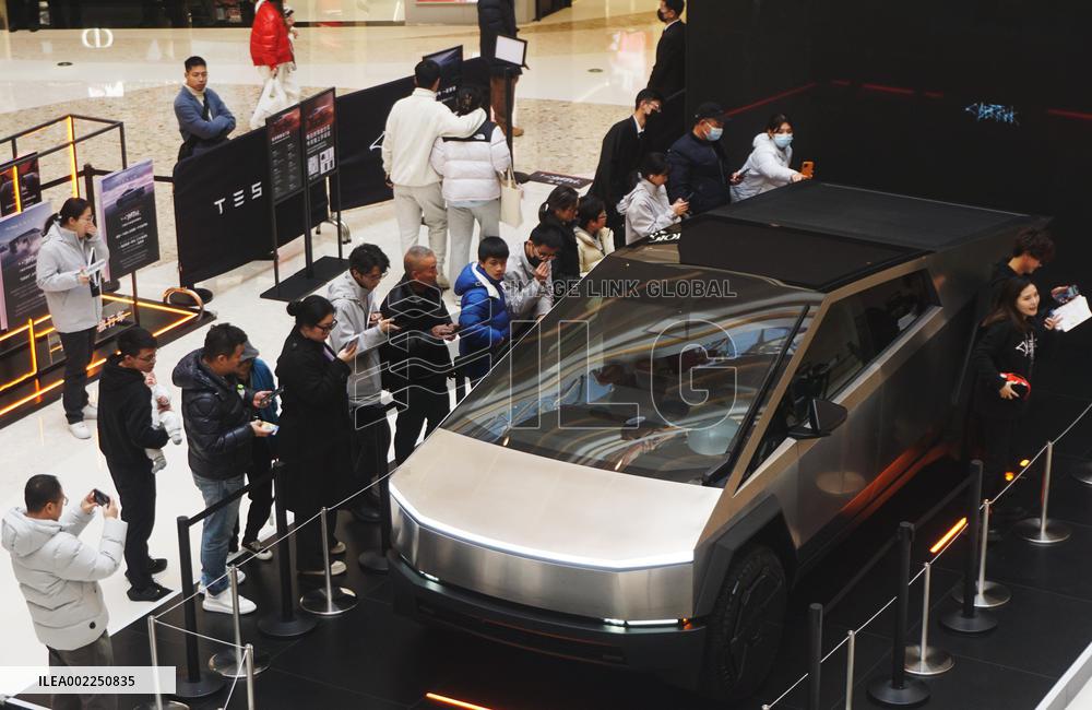 Tesla Electric Cybertruck Displayed in Hangzhou