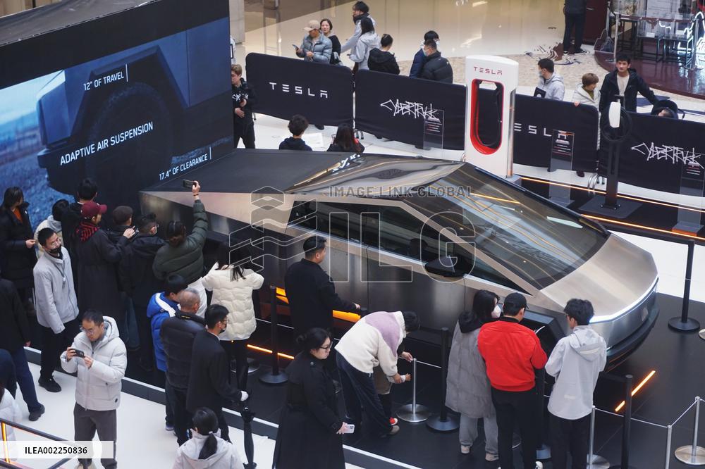 Tesla Electric Cybertruck Displayed in Hangzhou