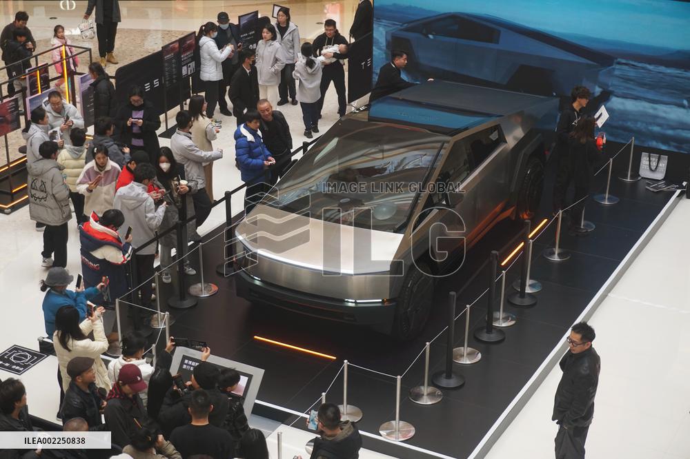 Tesla Electric Cybertruck Displayed in Hangzhou