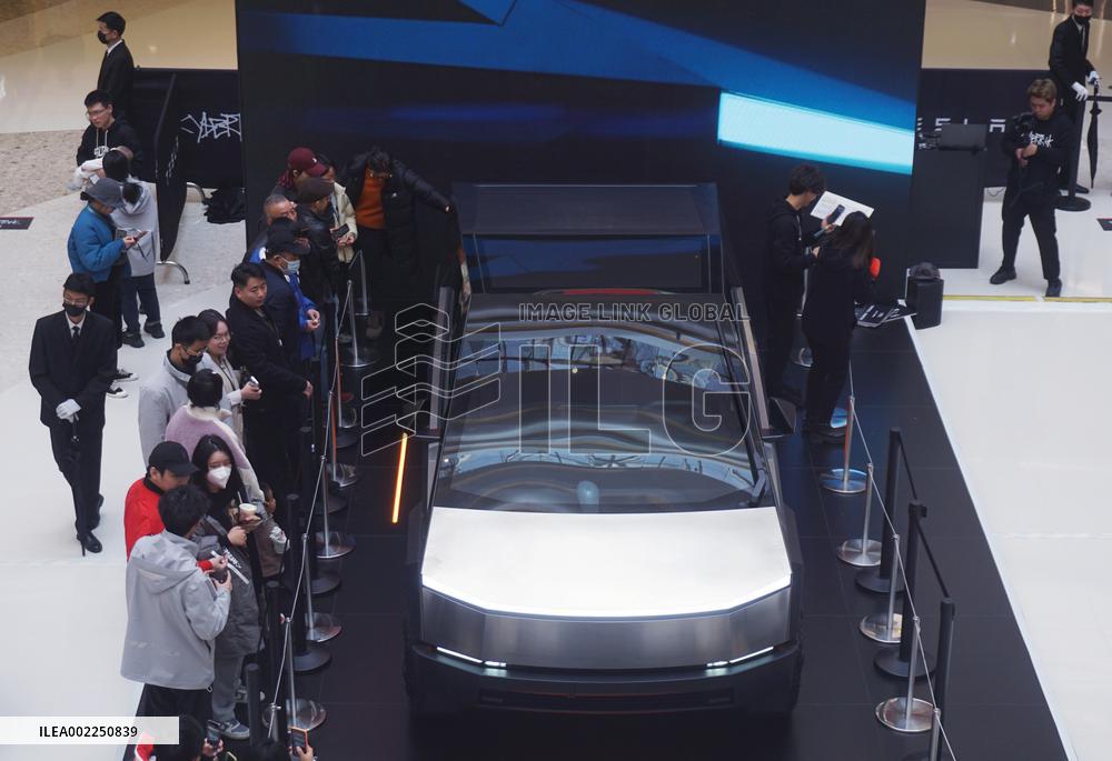 Tesla Electric Cybertruck Displayed in Hangzhou