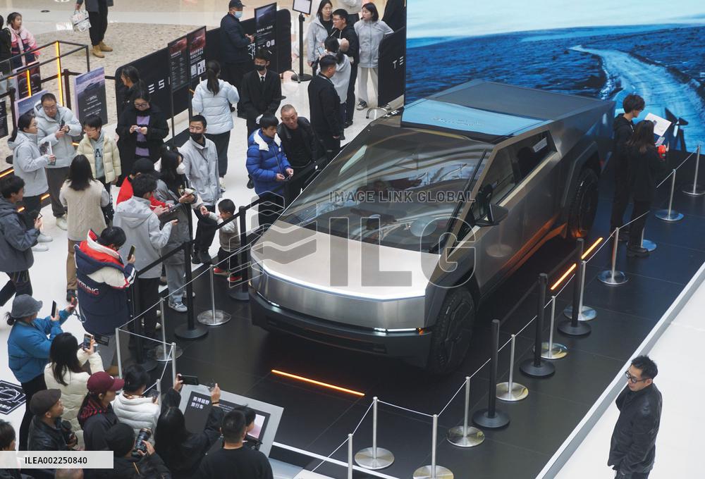 Tesla Electric Cybertruck Displayed in Hangzhou