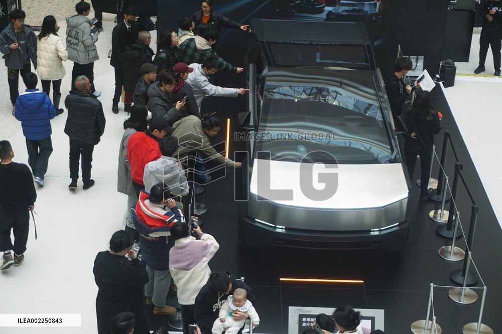Tesla Electric Cybertruck Displayed in Hangzhou