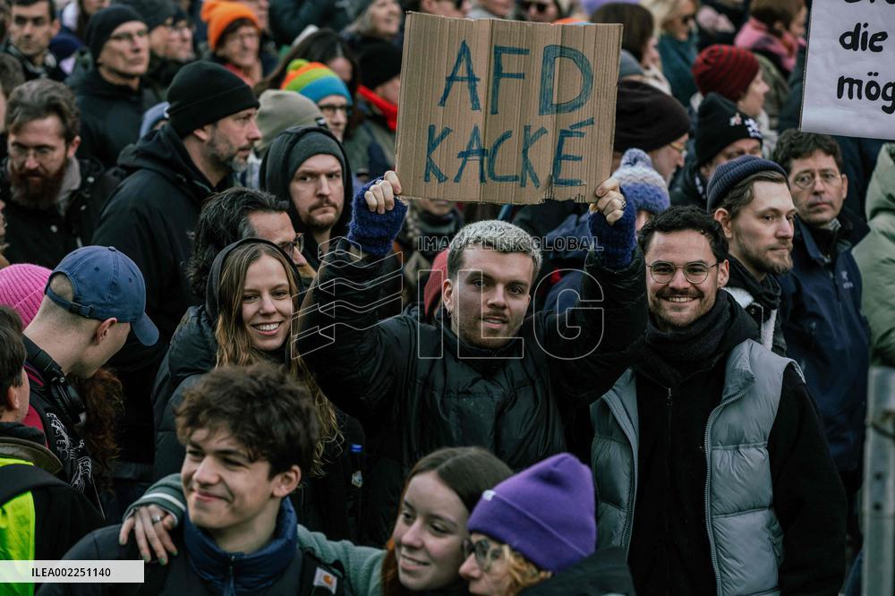 One Hundred Thousand Rally Against Far-Right - Hamburg