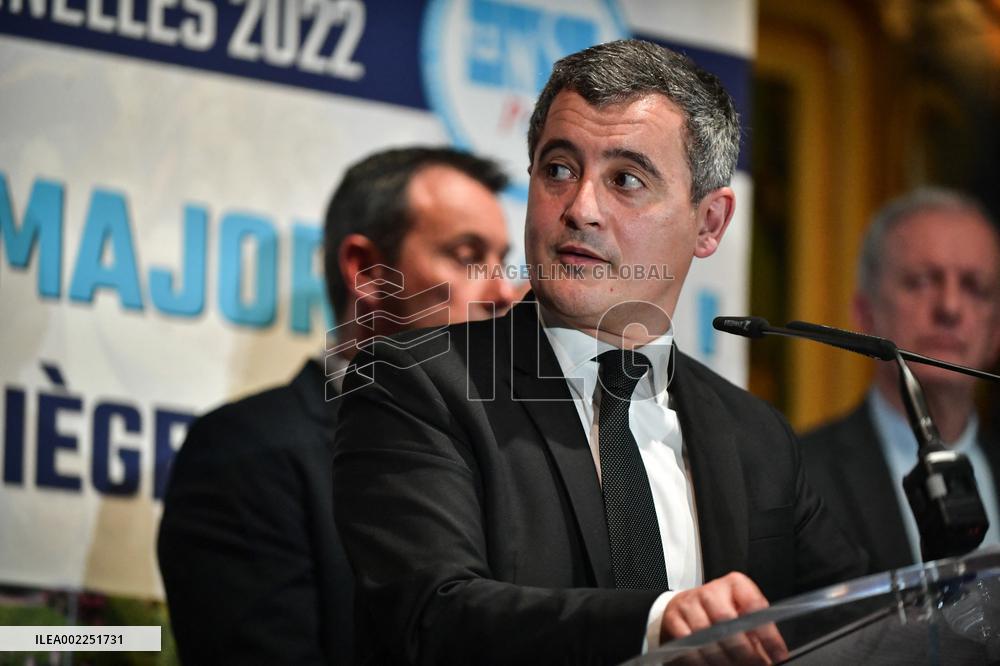 Gerald Darmanin At New Year's Wishes Ceremony  - Paris