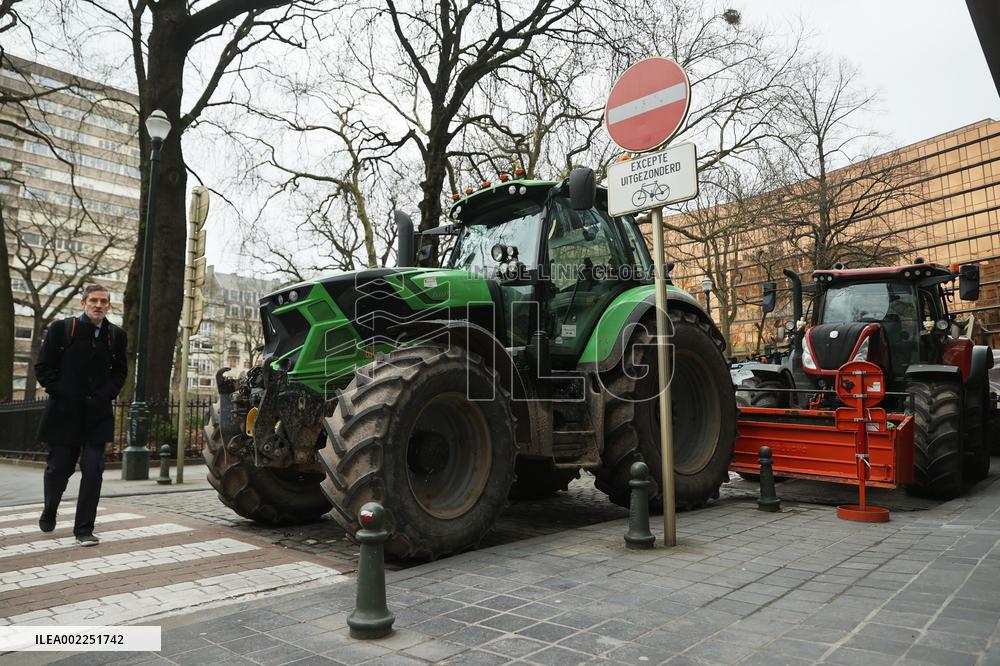 BELGIUM-BRUSSELS-FARMERS-PROTEST
