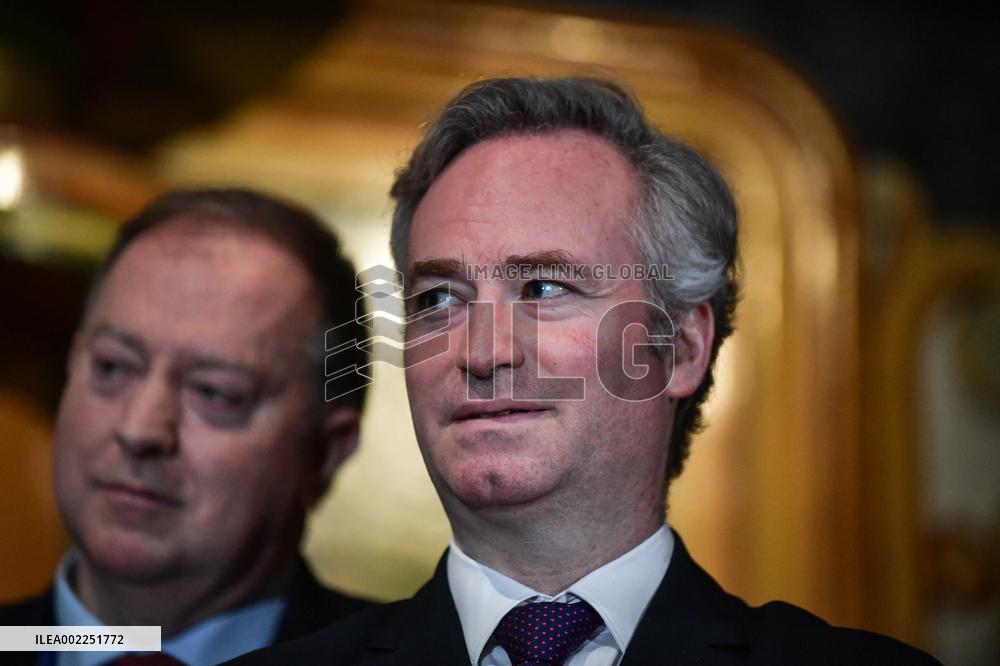 Gerald Darmanin At New Year's Wishes Ceremony - Paris