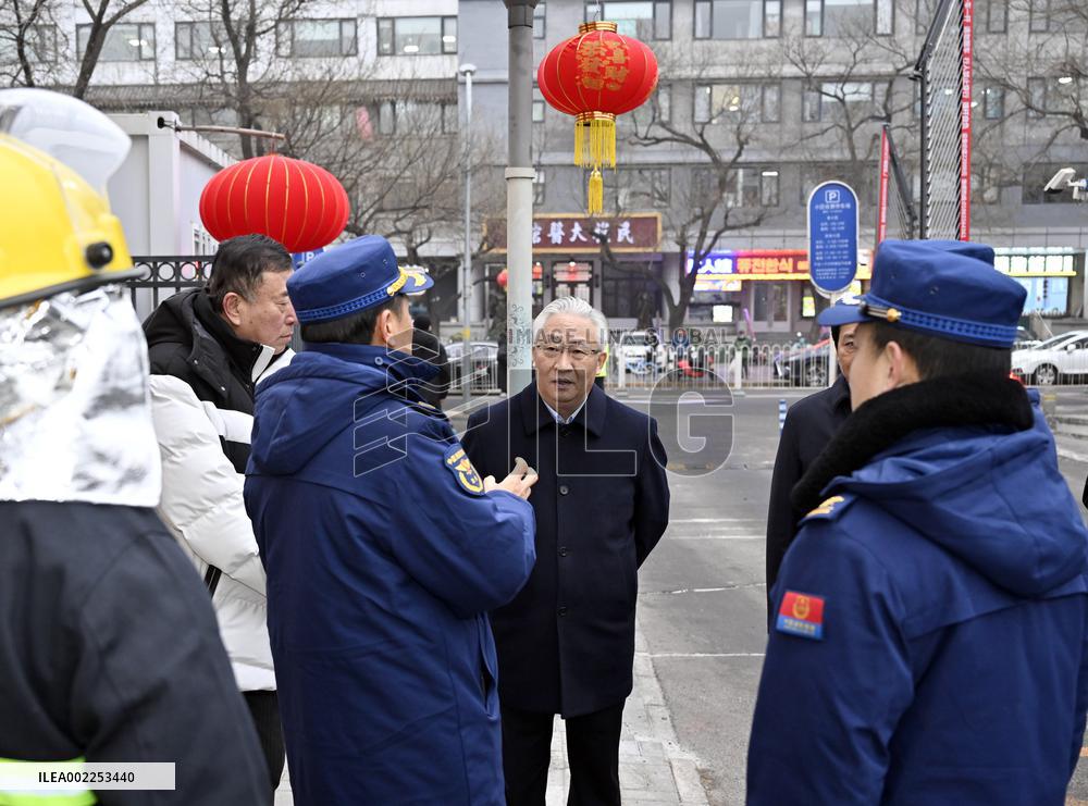 CHINA-BEIJING-ZHANG GUOQING-FIRE ACCIDENT PREVENTION-INSPECTION (CN)
