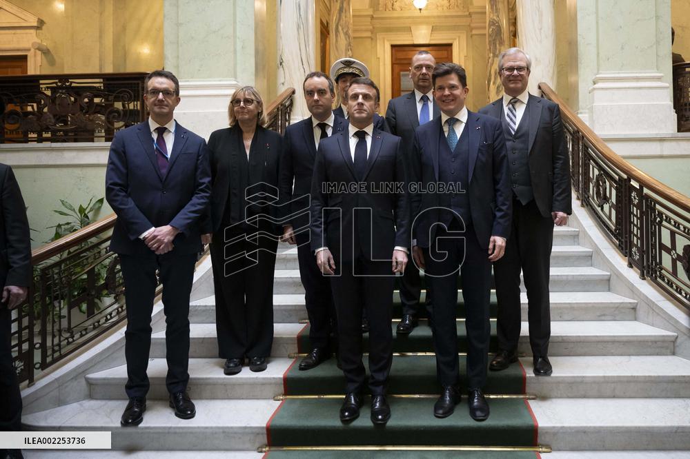 Macron Holds Talks At The Parliament - Stockholm