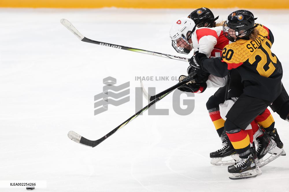 (SP)SOUTH KOREA-GANGNEUNG-WINTER YOUTH OLYMPIC GAMES-ICE HOCKEY-WOMEN'S 6-TEAM-BRONZE MEDAL GAME-SUI VS GER