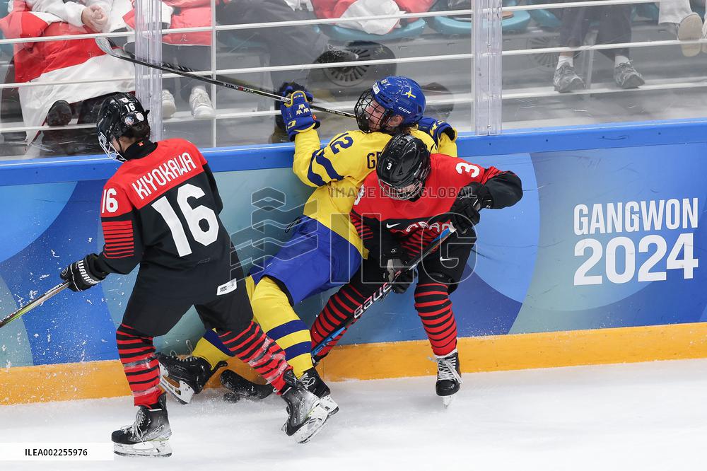 (SP)SOUTH KOREA-GANGNEUNG-WINTER YOUTH OLYMPIC GAMES-ICE HOCKEY-WOMEN'S 6-TEAM-GOLD MEDAL GAME-SWE VS JPN