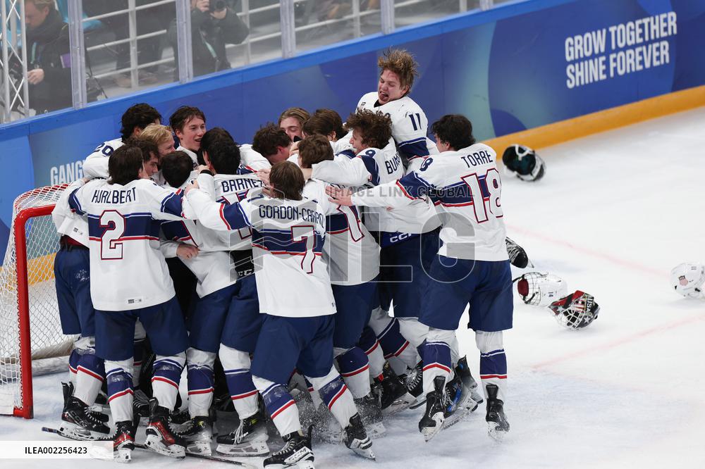 (SP)SOUTH KOREA-GANGNEUNG-WINTER YOUTH OLYMPIC GAMES-ICE HOCKEY-MEN'S 6-TEAM-GOLD MEDAL GAME-CZE VS USA