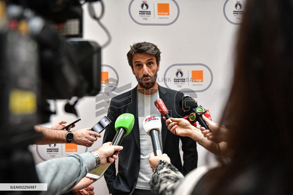 Press Conference For The Marathon Pour Tous - Issy les Moulineaux