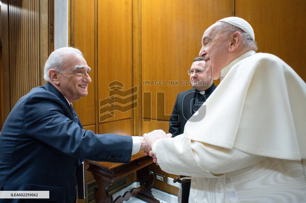 Martin Scorsese Meets Pope Francis - Vatican