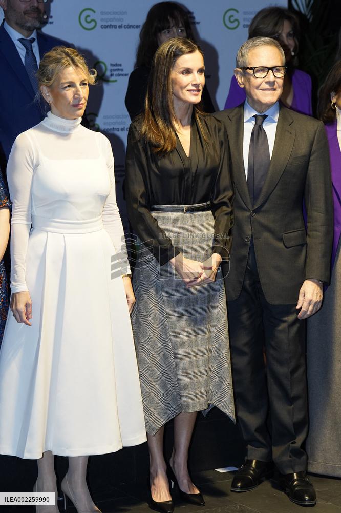 Queen Letizia At All Against Cancer Presentation - Madrid
