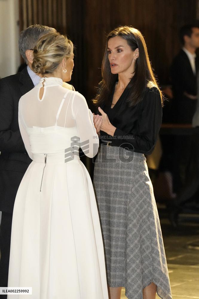 Queen Letizia At All Against Cancer Presentation - Madrid