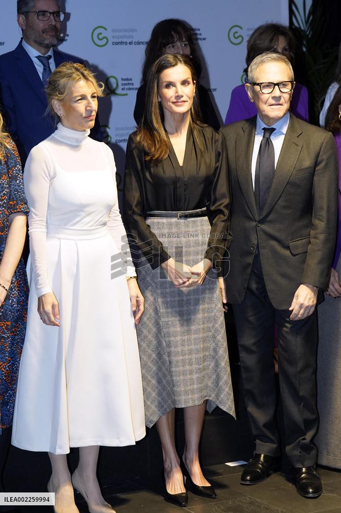 Queen Letizia At All Against Cancer Presentation - Madrid