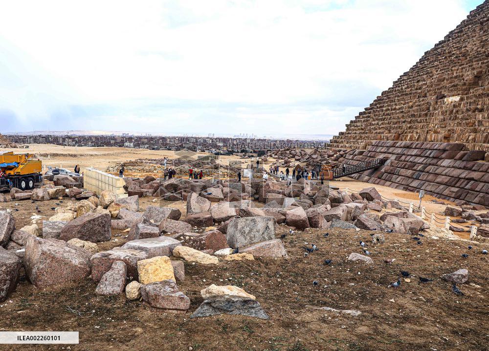 EGYPT-GIZA-MENKAURE PYRAMID-CLADDING PROJECT-DEBATE