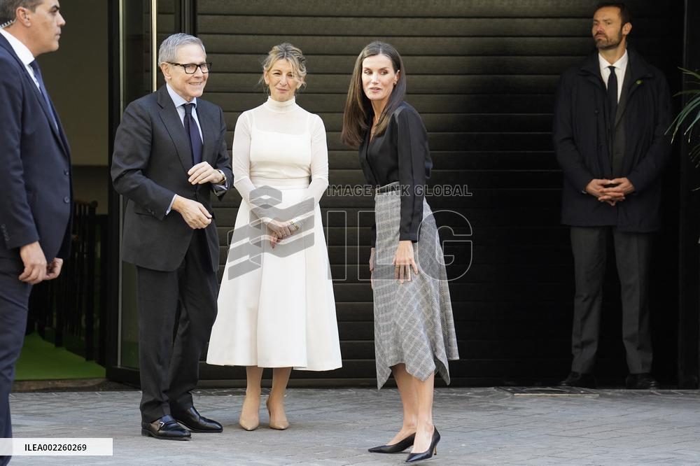 Queen Letizia At All against Cancer Presentation - Madrid