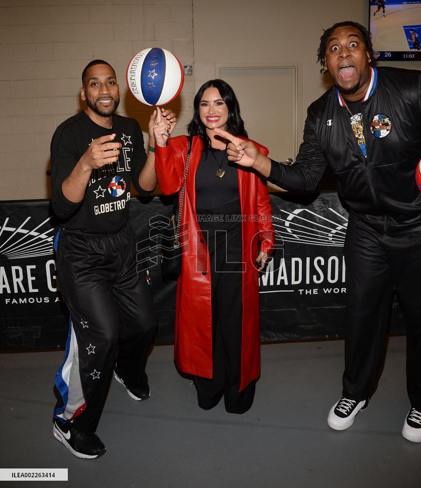 Demi Lovato And Julia Fox At Indiana Pacers V NY Knicks - NYC