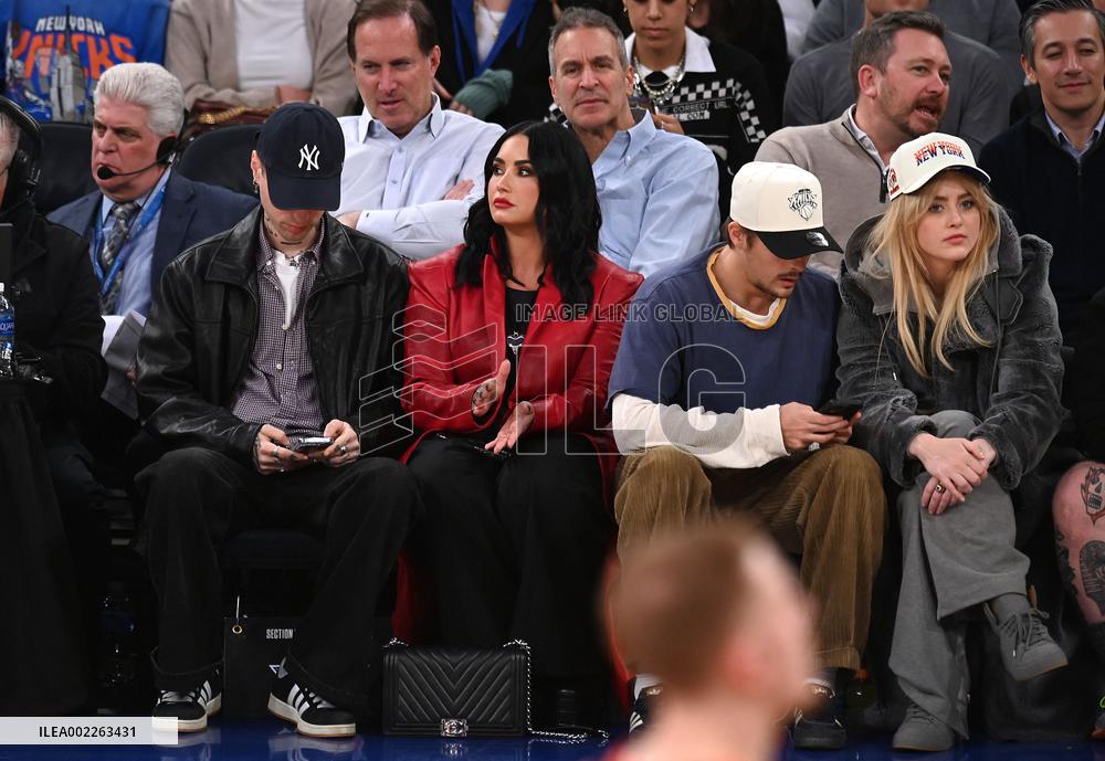 Demi Lovato And Julia Fox At Indiana Pacers V NY Knicks - NYC