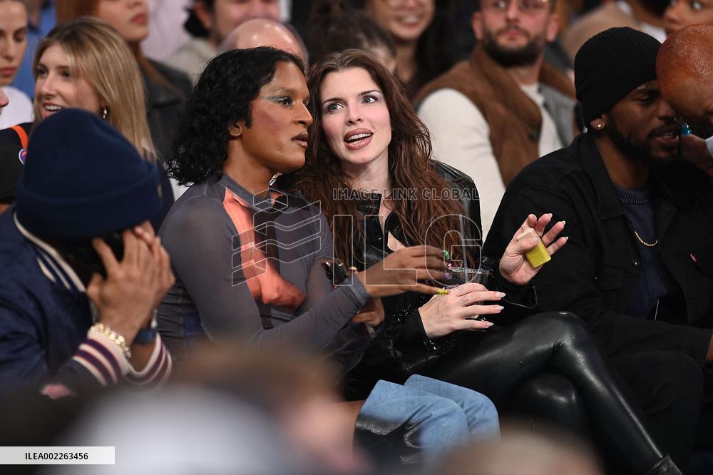 Demi Lovato And Julia Fox At Indiana Pacers V NY Knicks - NYC