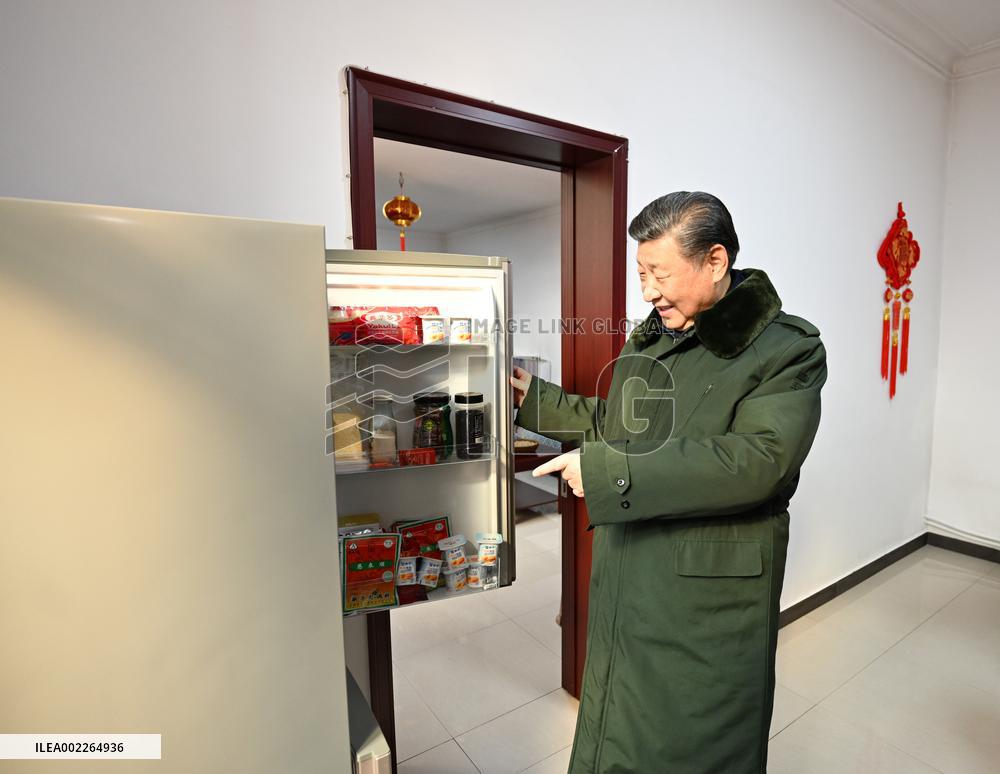 CHINA-TIANJIN-XI JINPING-SPRING FESTIVAL-INSPECTION (CN)