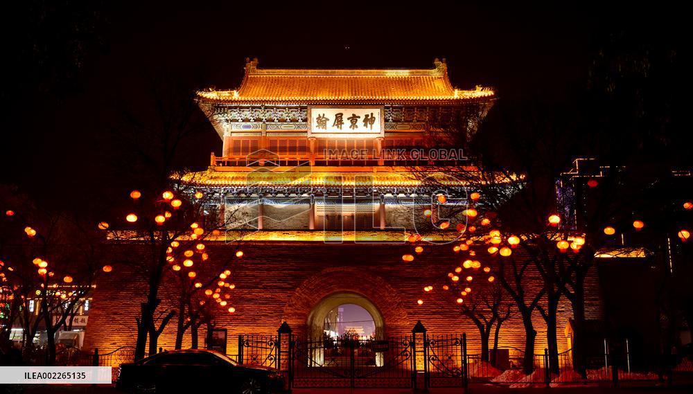 Xuanhua Ancient City Night Scenery
