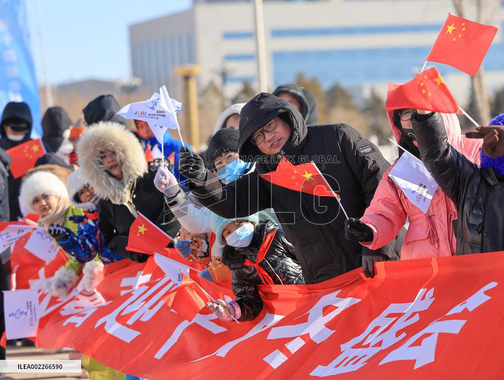(SP)CHINA-INNER MONGOLIA-NATIONAL WINTER GAMES-TORCH RELAY (CN)