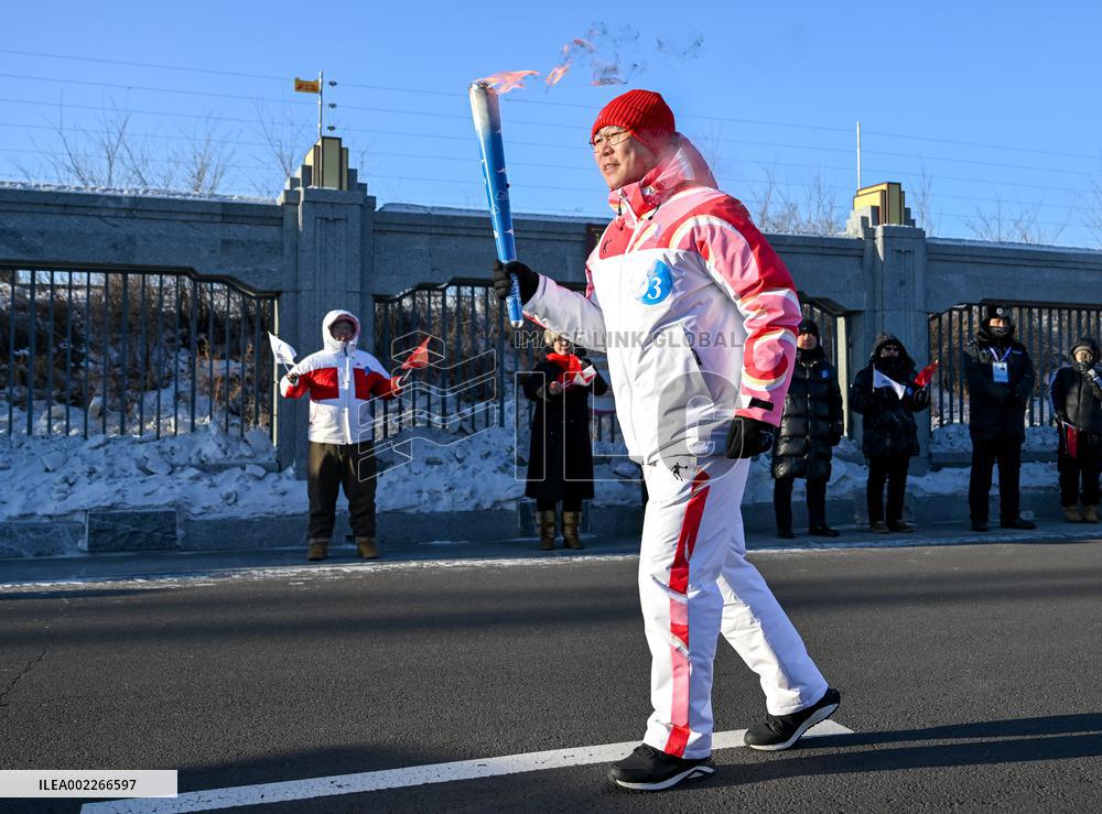 (SP)CHINA-INNER MONGOLIA-NATIONAL WINTER GAMES-TORCH RELAY (CN)